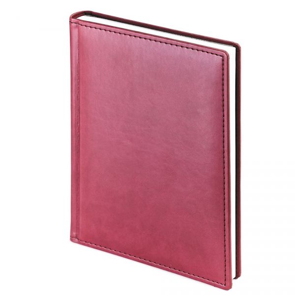 Ежедневник Альт VELVET A5 145х205мм датир. искусст. кожа 168л книжный переплет 2022 бордовый¶