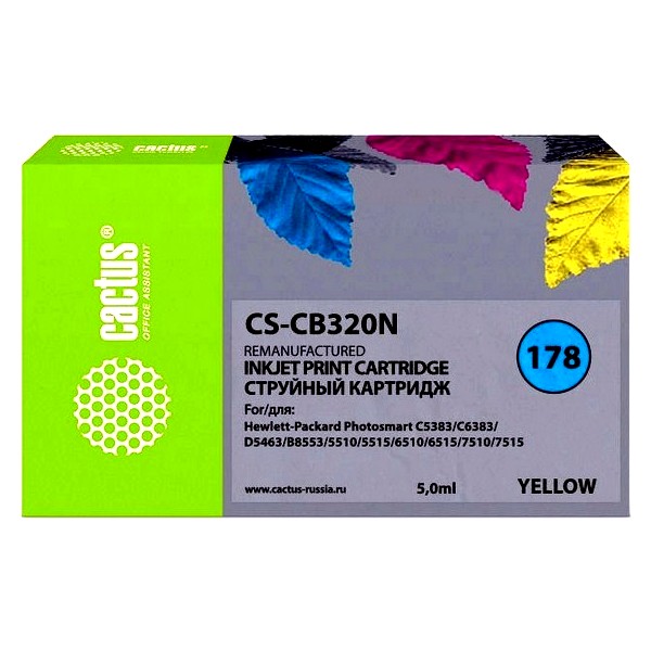 Картридж для принтера и МФУ Cactus CS-CB320N №178 желтый