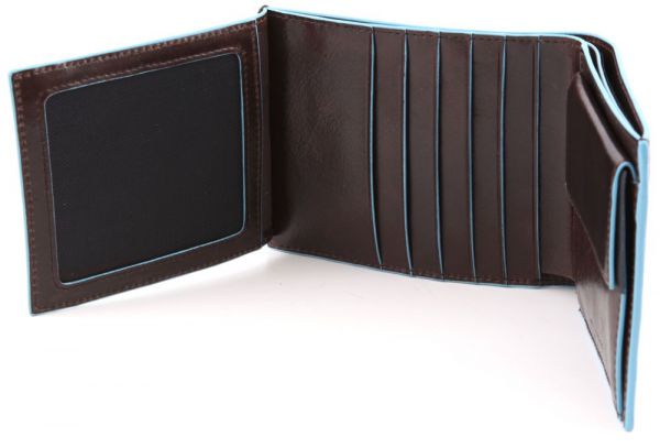 Кошельки Piquadro Blue Square (PU1240B2/MO) красный/коричневый телячья кожа