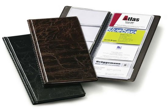 Визитница Durable Visifix 2380-11 253х115мм (96 визиток) ПВХ коричневый